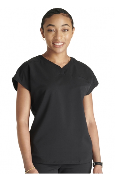 *FINAL SALE 2XL CK836A Atmos Contemporary V-Neck Dolman Sleeve Top with 3 Pockets by Cherokee