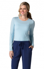 6809 - Antimicrobial Knit Women's Long Sleeve Under Scrub Striped Tee