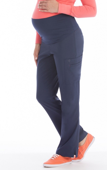 *FINAL SALE NAVY 8727P Petite Med Couture Plus One Maternity Cargo Scrub Pants