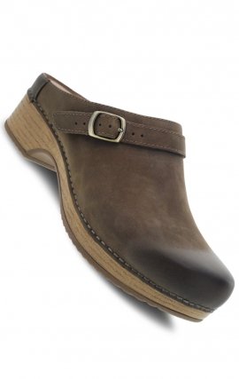 Berry Mushroom Burnished Nubuck Mule by Dansko