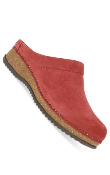 Mariella Cayenne Milled Nubuck Stapled Mule by Dansko Mariella Cayenne Milled Nubuck Stapled Mule by Dansko