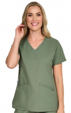 1165 Studio Focus Fitted V-Neck Top by Zavaté