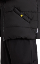 S400 Smiley World Delighted Cropped Puffer Vest by koi