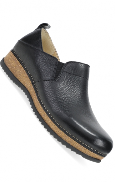 Meara Black Waxy Milled Slip-On by Dansko