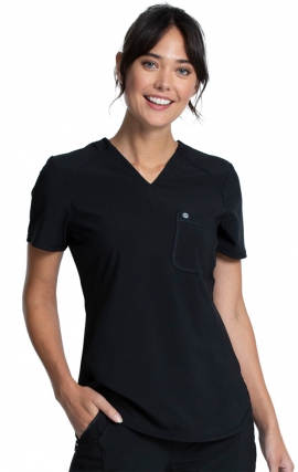 Tuckable V-Neck Top - Cherokee Infinity - Antimicrobial