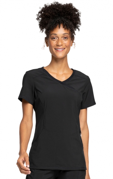 *FINAL SALE L 2625A Mock Wrap Top by Infinity with Certainty® Antimicrobial Technology