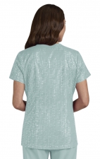 1082PR koi Lite Velora Stretch Print Top - Iridescent Sage