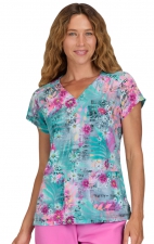 1120PR Planet koi Meadow Print Top - Flash Back