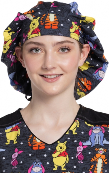 TF514 Tooniforms Unisex Bouffant Print Scrub Cap by Cherokee Uniforms - Hundred Acre Stars