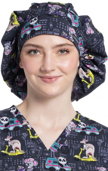 CK514 Unisex Bouffant Print Scrub Cap by Cherokee - On The Go Care CK514 Unisex Bouffant Print Scrub Cap by Cherokee - On The Go Care
