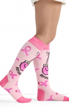 Print Support BCA Fight Women's Graduated Medium Support Compression Socks by Cherokee