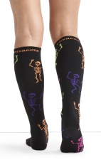 Print Support Dancing Skeletons Women's Graduated Medium Support Compression Socks by Cherokee