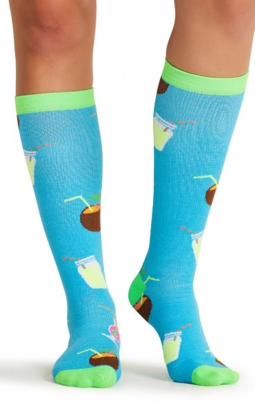 Print Support Drink Up Women's Graduated Medium Support Compression Socks by Cherokee Print Support Drink Up Women's Graduated Medium Support Compression Socks by Cherokee
