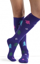 Print Support Trees Galore Women's Graduated Medium Support Compression Socks by Cherokee