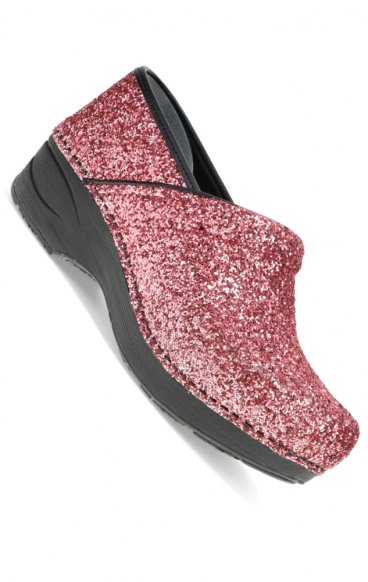 *FINAL SALE XP 2.0 Pink Glitter Slip Resistant Women's Clog by Dansko