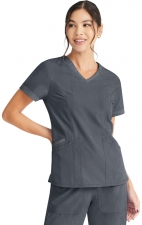 IP790A Inspira Flex Fitted V-Neck Top with Princess Seams