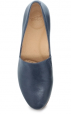 Larisa Navy Milled Leather Women's Flat by Dansko 