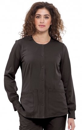 5500 HH Works by Healing Hands Megan Round Neck Warm-Up Scrub Jacket