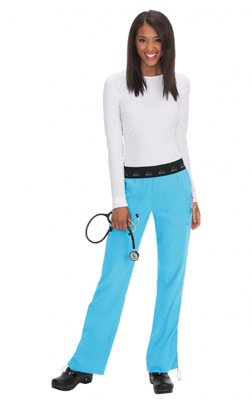 *FINAL SALE ELECTRIC BLUE 720P Petite Koi Lite™ Scrubs Spirit Elastic Waist Slim Fit Pant