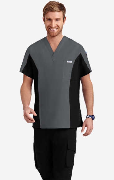 *FINAL SALE 2XL 409T Men's Two Tone Scrub Top