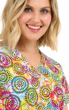 1054 Zavaté Ava Therese Audrey Print Scrub Top - Bold Motion