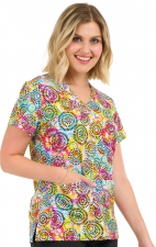 1054 Zavaté Ava Therese Audrey Print Scrub Top - Bold Motion