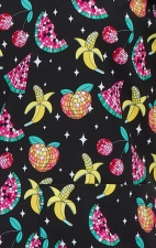 1054 Zavaté Ava Therese Audrey Print Scrub Top - Groovy Fruits