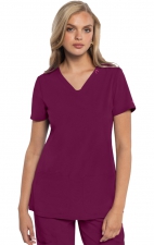 MC702 Amp 3 Pocket V-Neck Top with Flex Panels by Med Couture