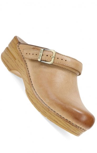 Ingrid Honey Distressed Open Back Clog for Women by Dansko Ingrid Honey Distressed Open Back Clog for Women by Dansko