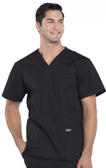 *FINAL SALE M WW695 Workwear Professionals Men's 4 Pocket V-Neck Top by Cherokee *FINAL SALE M WW695 Workwear Professionals Men's 4 Pocket V-Neck Top by Cherokee