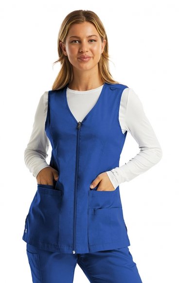 *FINAL SALE ROYAL BLUE 7711 Matrix Women's Zip Up Vest by Maevn *FINAL SALE ROYAL BLUE 7711 Matrix Women's Zip Up Vest by Maevn