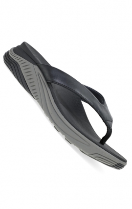 Rosemary Black Calf Walking Flip Flop by Dansko