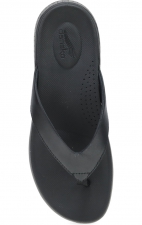 Rosemary Black Calf Walking Flip Flop by Dansko