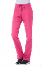 9716P Petite Red Panda Half Elastic Waist Straight Leg Pant by Maevn