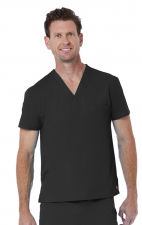 1706 Red Panda Unisex V-Neck Top by Maevn (Men's View)