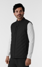 8377 Layers Men's Quilted Puffer 6 Pocket Scrub Vest by WINK