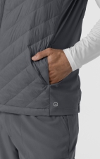 8377 Layers Men's Quilted Puffer 6 Pocket Scrub Vest by WINK