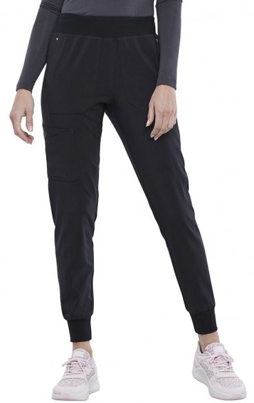 *FINAL SALE L CK011P Petite iFlex Elastic Waist Jogger with 7 Pockets by Cherokee