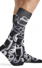 Men's Tooniforms Print Support Graduated Compression Socks by Cherokee Uniforms - Face Of Fear