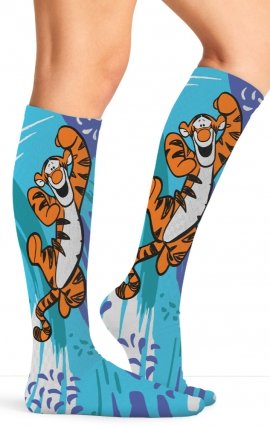 Tooniforms Print Support Graduated Compression Socks - Tigger Splash
