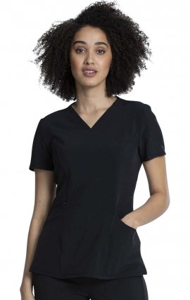 CKA684 Allura Fitted V-Neck 3 Pocket Top by Cherokee