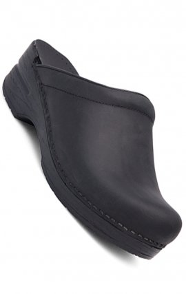 Sonja Black Oiled Open-back Clog by Dansko