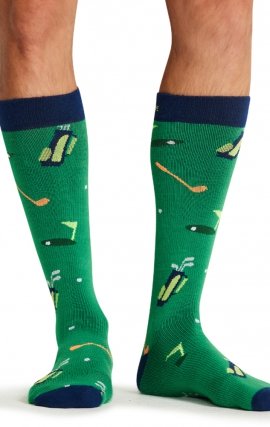 Men's Print Support Best By Par Graduated Medium Support Compression Socks by Cherokee