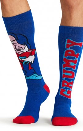 Men's Print Support Born Grumpy Graduated Medium Support Compression Socks by Cherokee