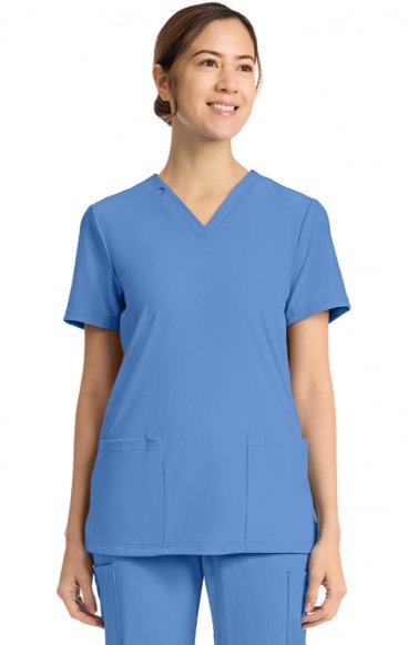 CK832 Achieve 2 Pocket Classic V-Neck Top by Cherokee CK832 Achieve 2 Pocket Classic V-Neck Top by Cherokee