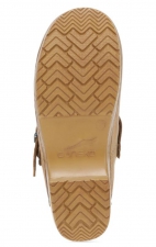 Ingrid Honey Distressed Open Back Clog for Women by Dansko