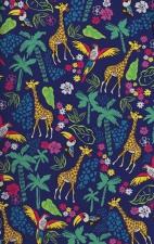 CK856 V-Neck 2 Pocket Print Top by Cherokee - Jungle Jive