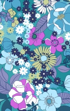 CK856 V-Neck 2 Pocket Print Top by Cherokee - Vintage Garden