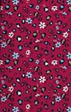 CK856 V-Neck 2 Pocket Print Top by Cherokee - Wild Ditsy