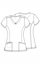 CK609 Round Neck Top by Infinity - Colorful Distress